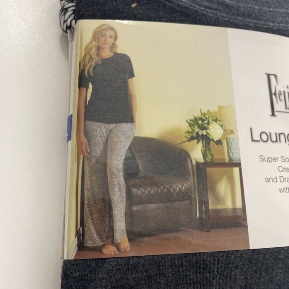 NEW Felina Womens L Lounge Set Super Soft Jersey Crew Neck Top & Drawstring pant - Picture 4 of 7